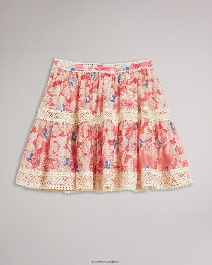 Ted Baker Tabita minirok met kanten band middel roze kleding vrouwen 6R02N613