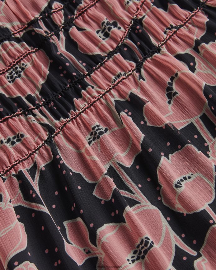 Ted Baker allesaa gelaagde maxirok zwart kleding vrouwen 6R02N247