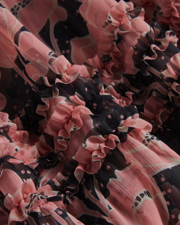 Ted Baker allesaa gelaagde maxirok zwart kleding vrouwen 6R02N247