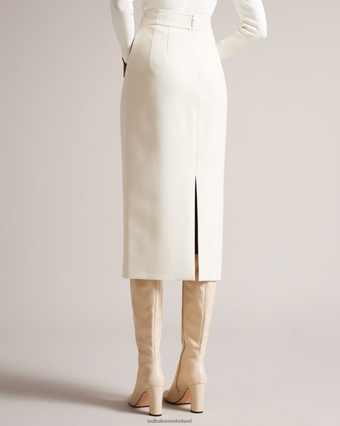 Ted Baker amberos op maat gemaakte lange kokerrok natuurlijk kleding vrouwen 6R02N266