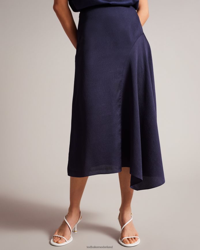 Ted Baker francic gehamerde satijnen sliprok marine kleding vrouwen 6R02N419