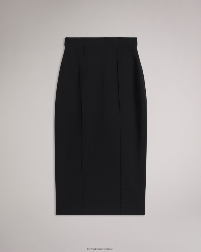 Ted Baker raees kokerrok met biesdetail zwart kleding vrouwen 6R02N364