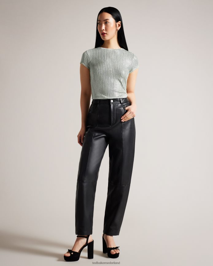 Ted Baker Catrino metallic getailleerd t-shirt pl-groen kleding vrouwen 6R02N609