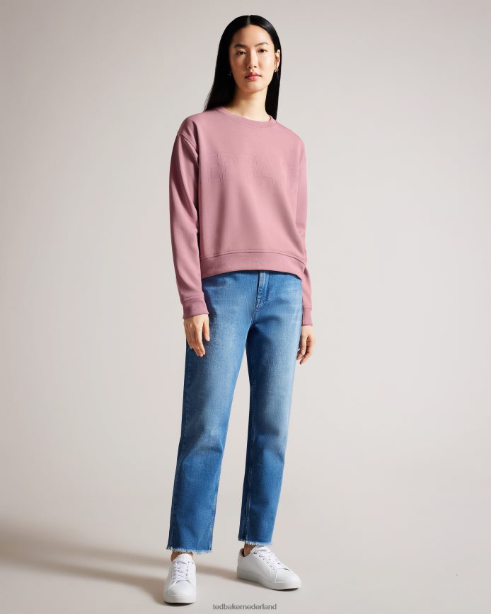 Ted Baker Sweatshirt met Lorito-logo donkerroze kleding vrouwen 6R02N500