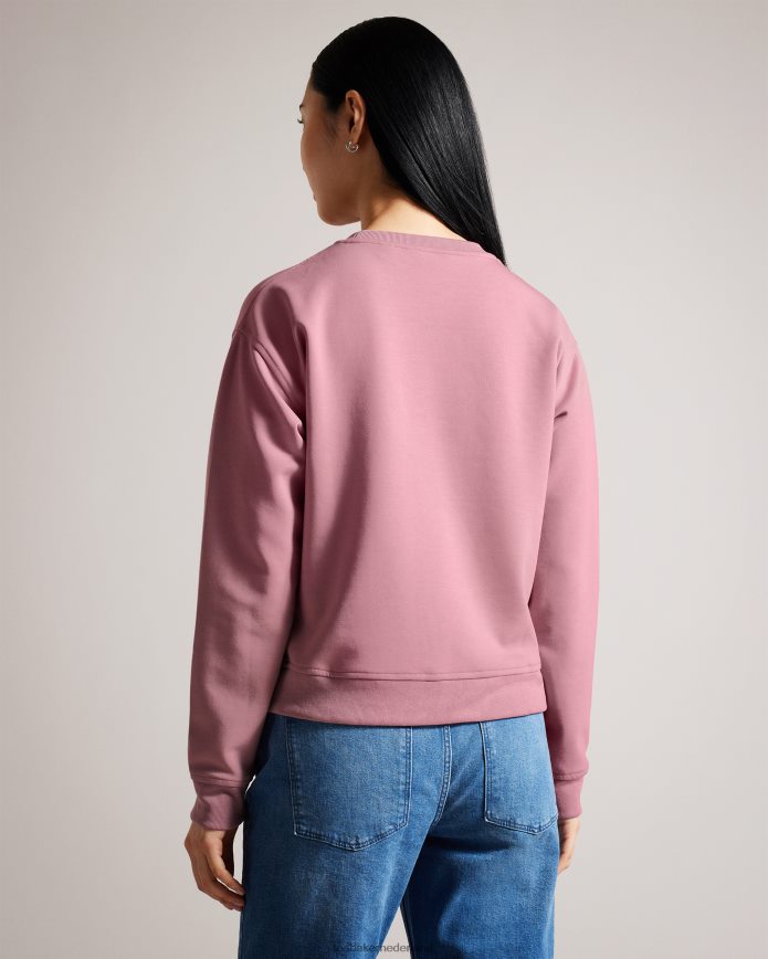 Ted Baker Sweatshirt met Lorito-logo donkerroze kleding vrouwen 6R02N500