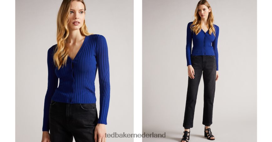 Ted Baker ilanga naadvrij technisch vest donkerblauw kleding vrouwen 6R02N603