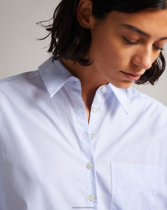 Ted Baker volledig gestreept overhemd wit kleding vrouwen 6R02N518