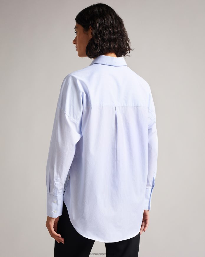 Ted Baker volledig gestreept overhemd wit kleding vrouwen 6R02N518