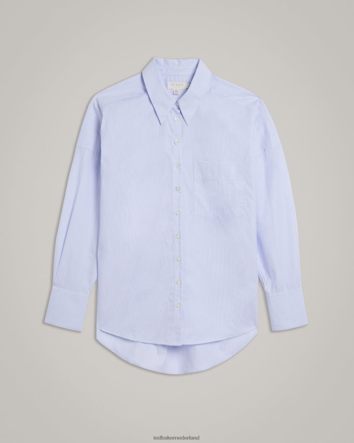 Ted Baker volledig gestreept overhemd wit kleding vrouwen 6R02N518