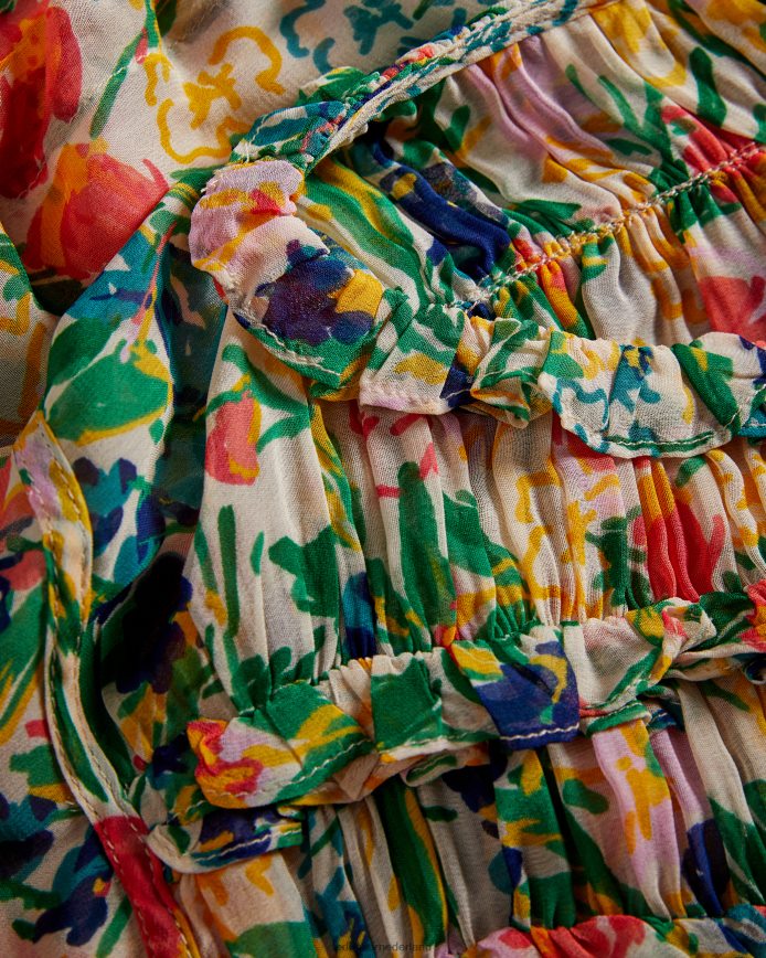 Ted Baker Blouse met kesara-print en gestrikte taille wit kleding vrouwen 6R02N648