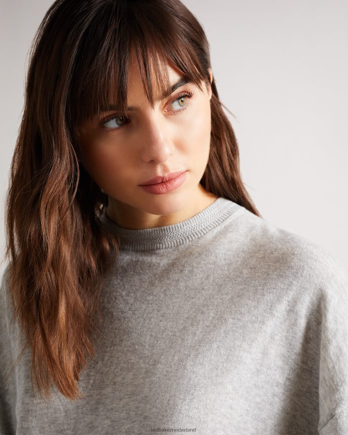 Ted Baker Trui met nicci-mouwdetails donkergrijs kleding vrouwen 6R02N591