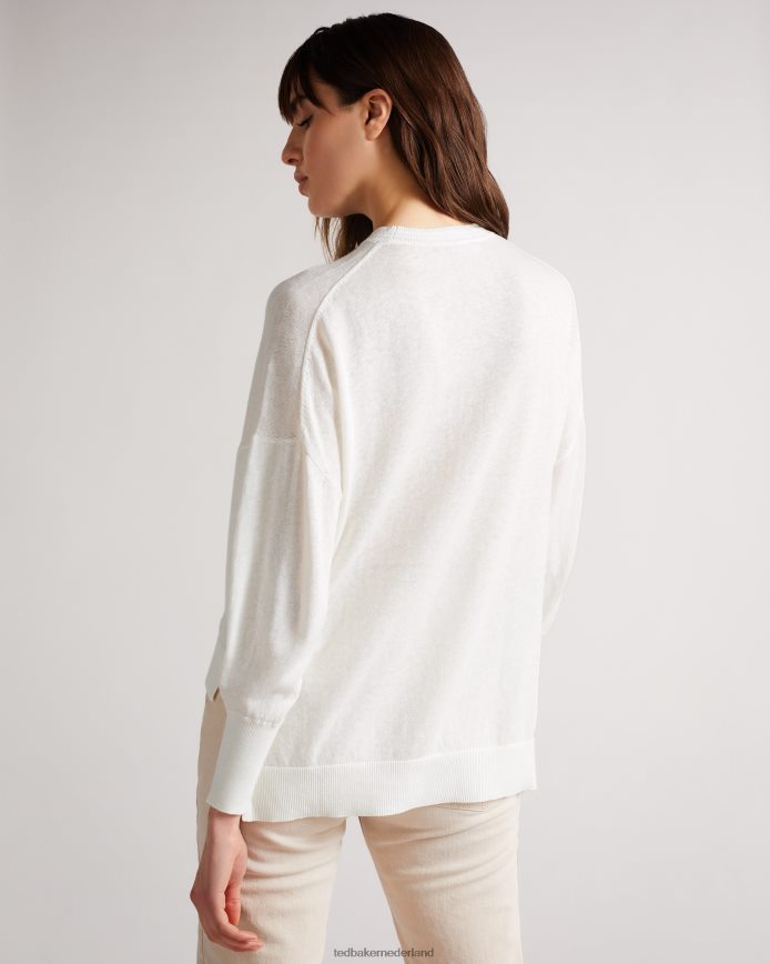 Ted Baker Trui met nicci-mouwdetails wit kleding vrouwen 6R02N543