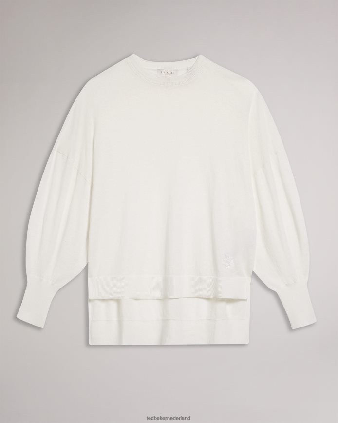 Ted Baker Trui met nicci-mouwdetails wit kleding vrouwen 6R02N543