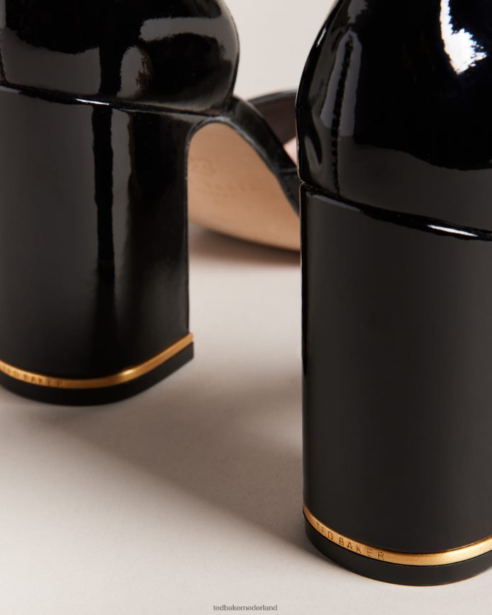 Ted Baker Keliy lakhakken met bandjes en ketting zwart schoenen vrouwen 6R02N882