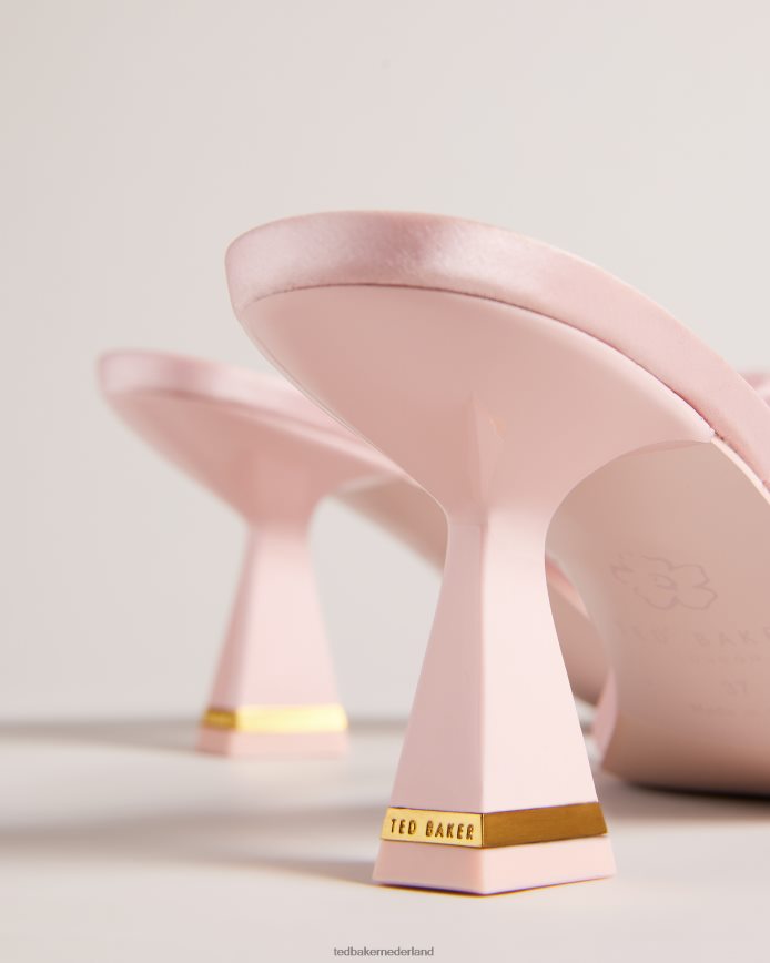 Ted Baker Rinita diamante satijnen sandalen met kittenhak bleekroze schoenen vrouwen 6R02N891
