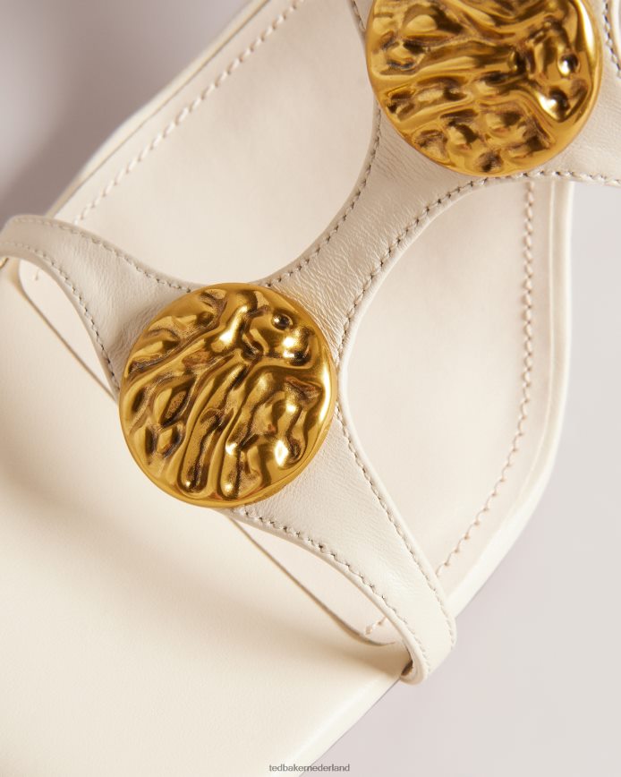 Ted Baker Tayalin getextureerde sandalen met munthak natuurlijk schoenen vrouwen 6R02N879