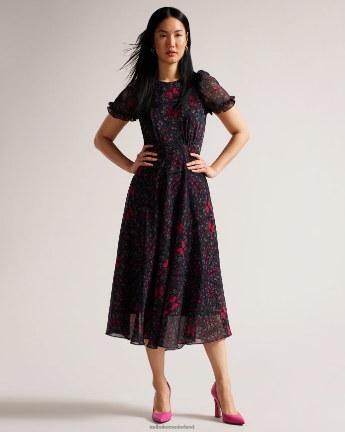 Ted Baker teyma puntige pumps met geometrische hak roze schoenen vrouwen 6R02N851