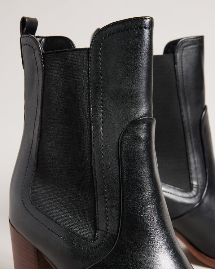 Ted Baker Daphina lederen chelsea boots met hak zwart schoenen vrouwen 6R02N926