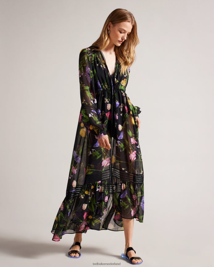 Ted Baker jellina jelly sliders met dubbele band zwart schoenen vrouwen 6R02N907