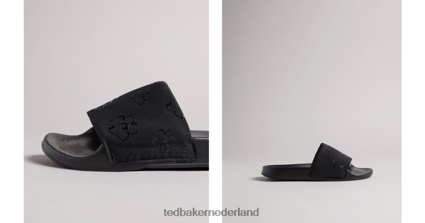 Ted Baker kristin magnolia bloemschuif zwart schoenen vrouwen 6R02N865