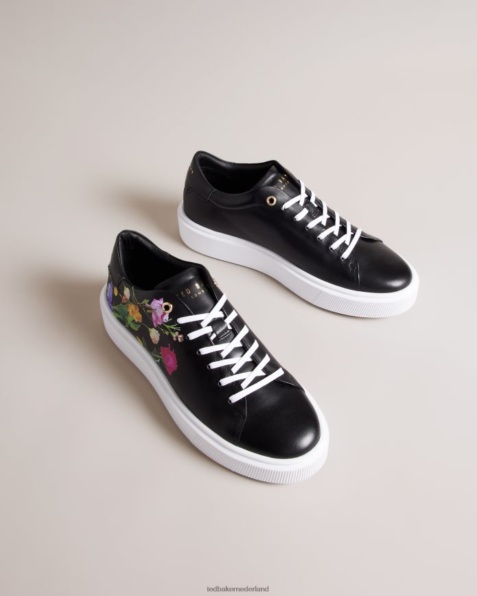 Ted Baker Lorayy platform-sneakers met bloemenprint zwart schoenen vrouwen 6R02N859