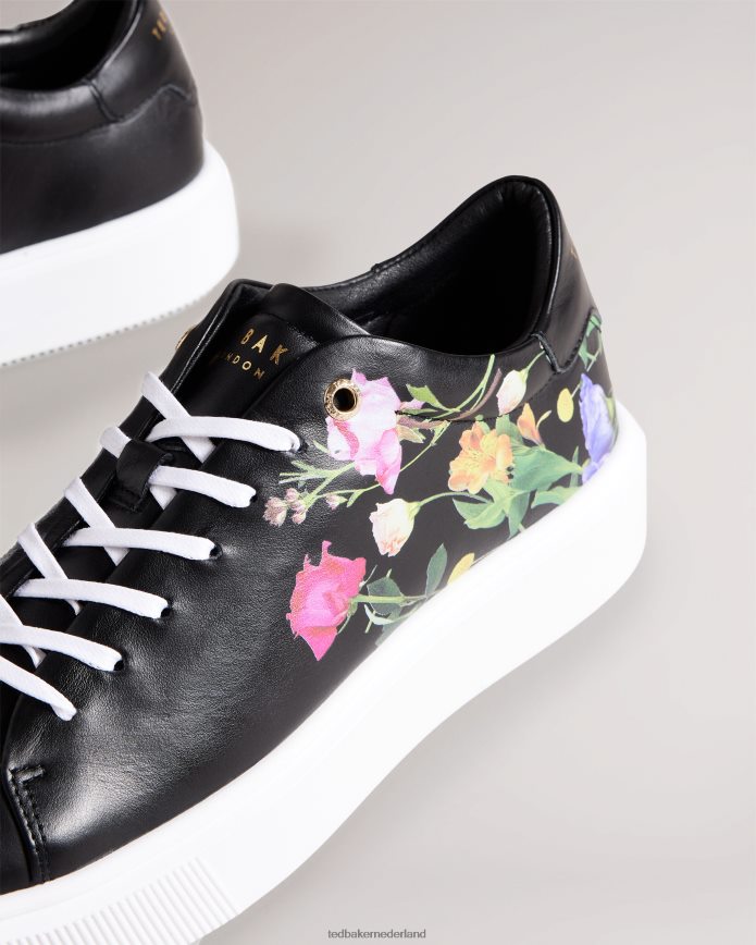 Ted Baker Lorayy platform-sneakers met bloemenprint zwart schoenen vrouwen 6R02N859
