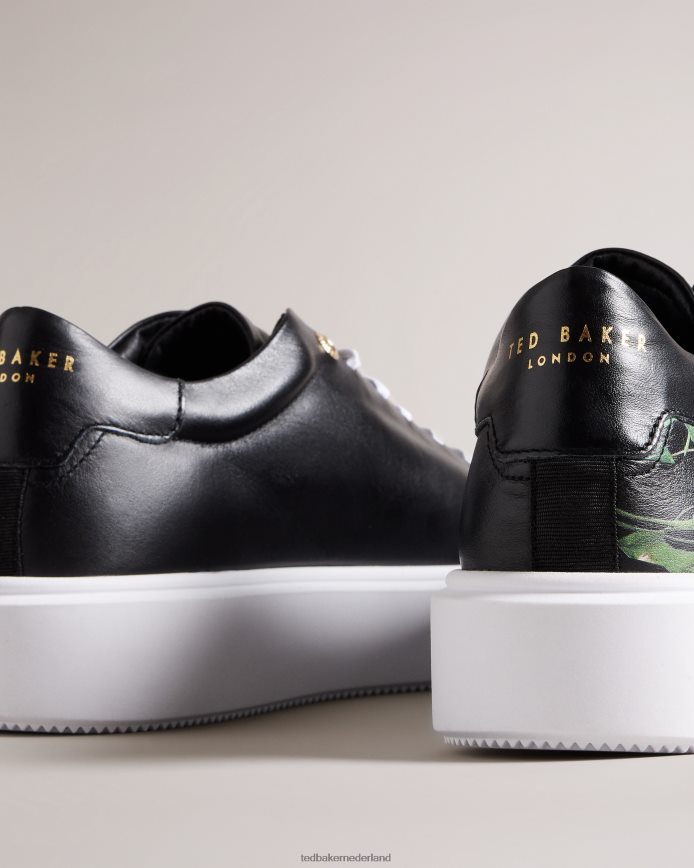 Ted Baker Lorayy platform-sneakers met bloemenprint zwart schoenen vrouwen 6R02N859
