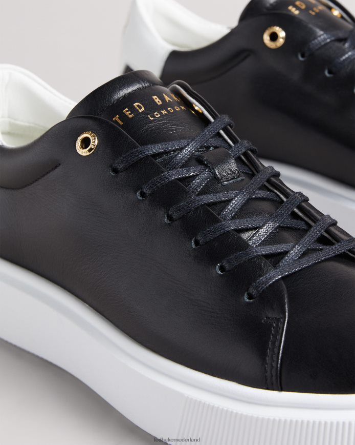 Ted Baker Lornea magnolia bloem platform trainer zwart schoenen vrouwen 6R02N876