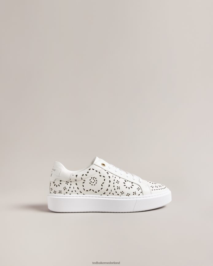 Ted Baker cwisp lasergesneden platformschoenen wit schoenen vrouwen 6R02N894