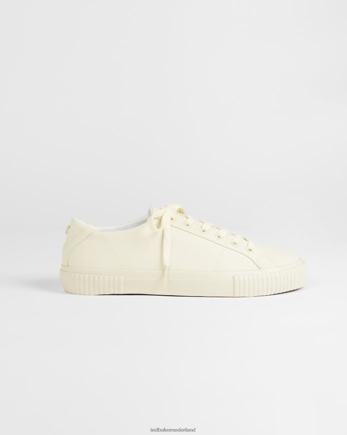 Ted Baker kimiah lederen gevulkaniseerde sneaker ecru schoenen vrouwen 6R02N936