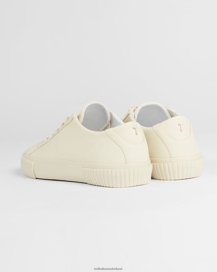 Ted Baker kimiah lederen gevulkaniseerde sneaker ecru schoenen vrouwen 6R02N936
