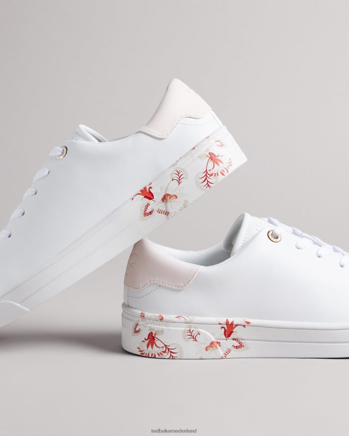 Ted Baker urbana retro flood nachtelijke trainer wit schoenen vrouwen 6R02N938