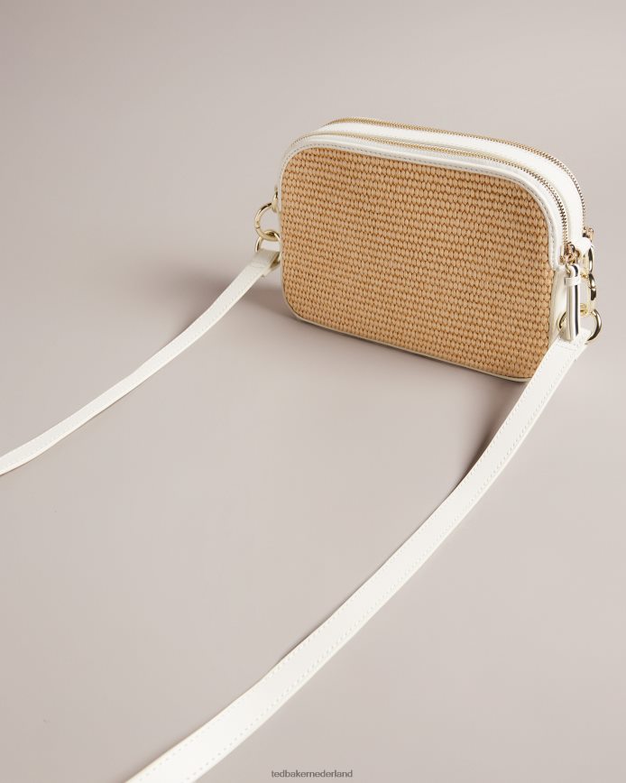 Ted Baker Crossbodytas van raffia met het merk Stello wit Tassen vrouwen 6R02N667