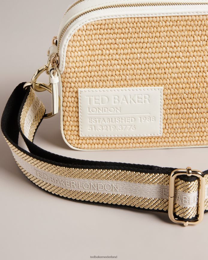 Ted Baker Crossbodytas van raffia met het merk Stello wit Tassen vrouwen 6R02N667