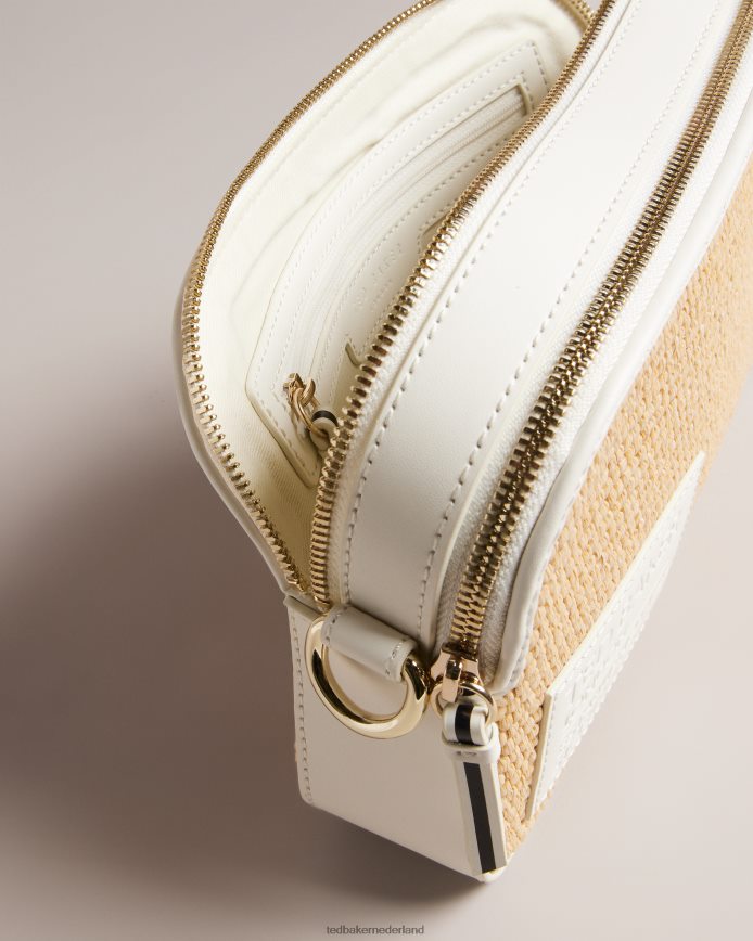 Ted Baker Crossbodytas van raffia met het merk Stello wit Tassen vrouwen 6R02N667