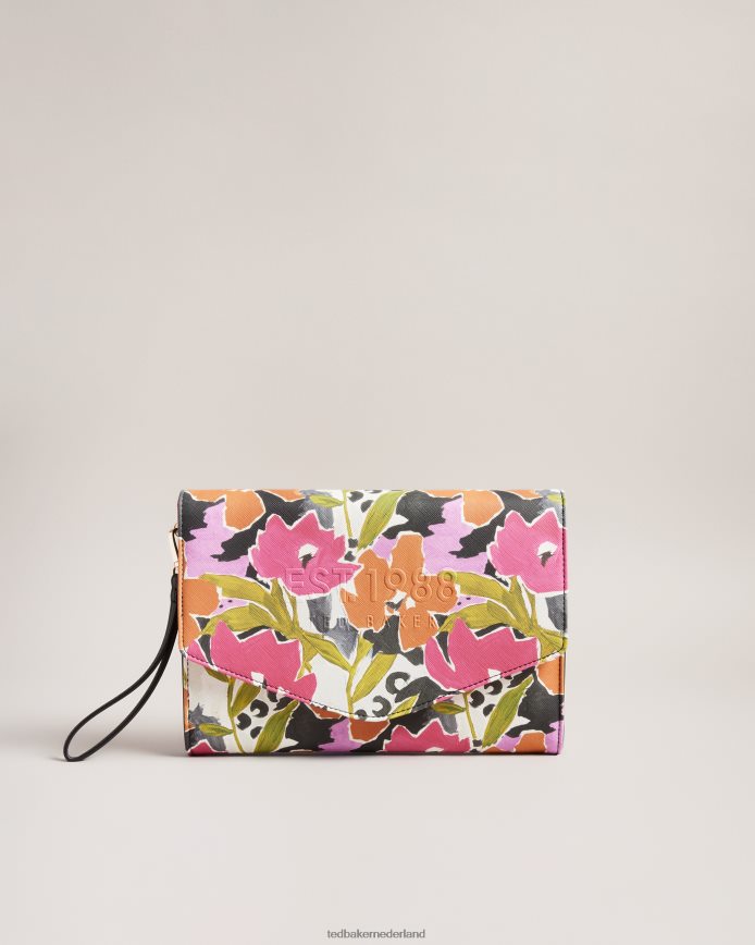 Ted Baker Magnoly magnolia print clutch roze Tassen vrouwen 6R02N812