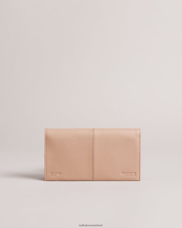 Ted Baker Nishi leren clutch taupe Tassen vrouwen 6R02N693