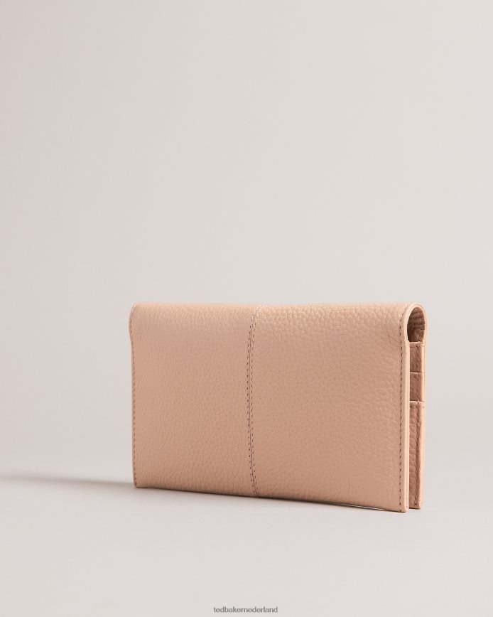 Ted Baker Nishi leren clutch taupe Tassen vrouwen 6R02N693