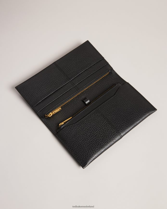 Ted Baker Nishi leren clutch zwart Tassen vrouwen 6R02N687