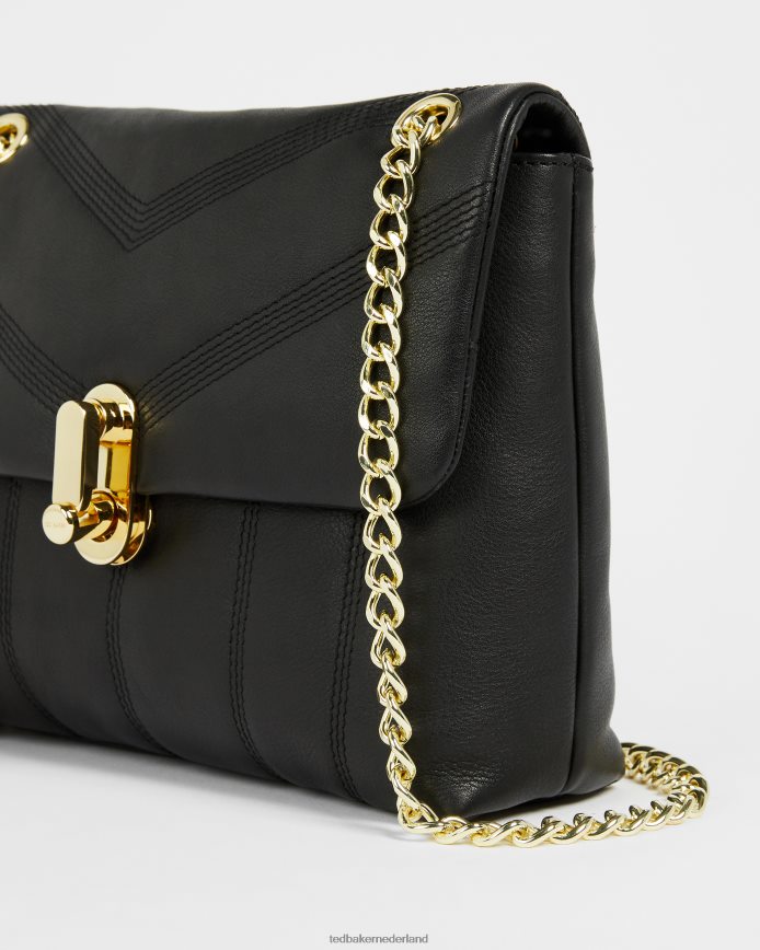 Ted Baker Ayalina leren gewatteerde mini-crossbodytas zwart Tassen vrouwen 6R02N750