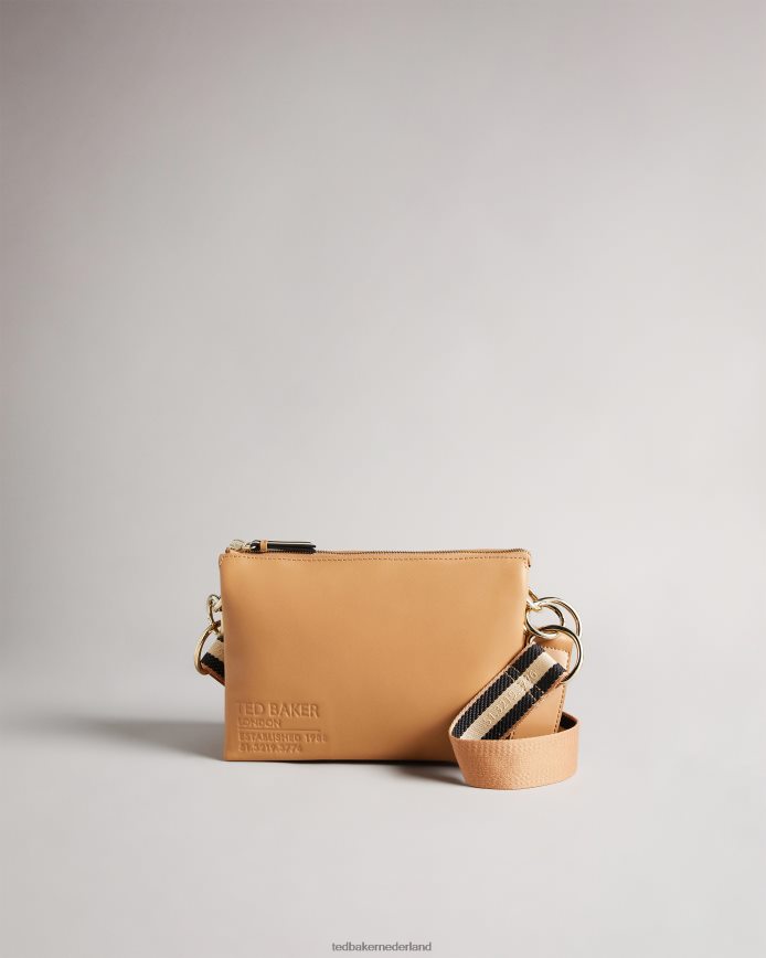 Ted Baker Darceyy crossbody met webbing kameel Tassen vrouwen 6R02N749