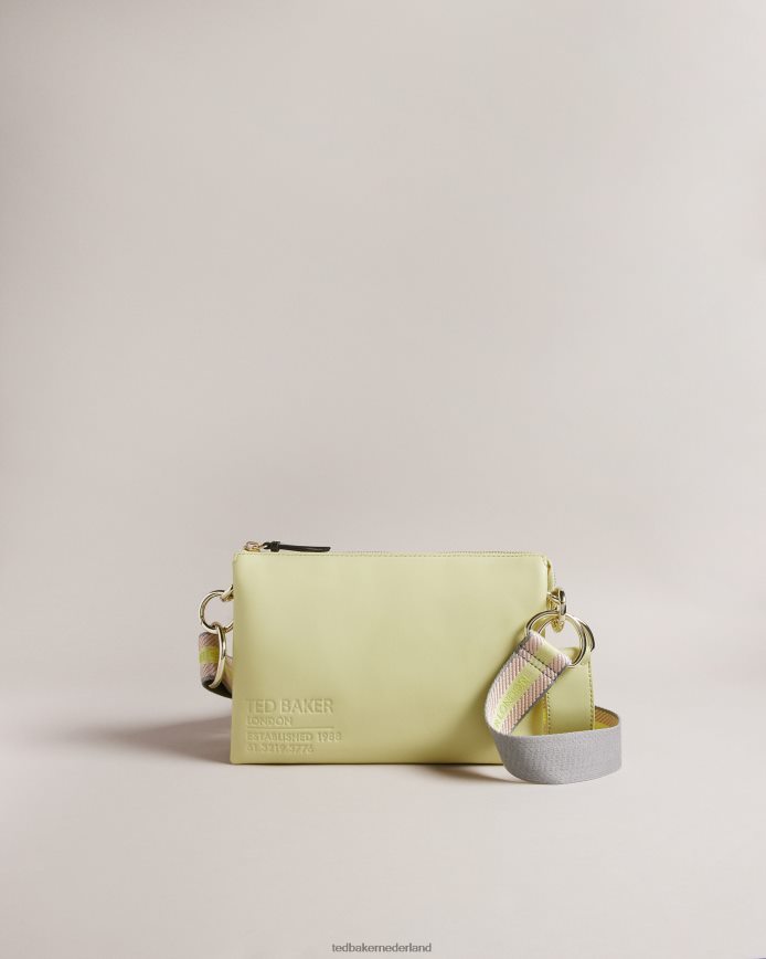 Ted Baker Darceyy crossbody met webbing lichtgroen Tassen vrouwen 6R02N711