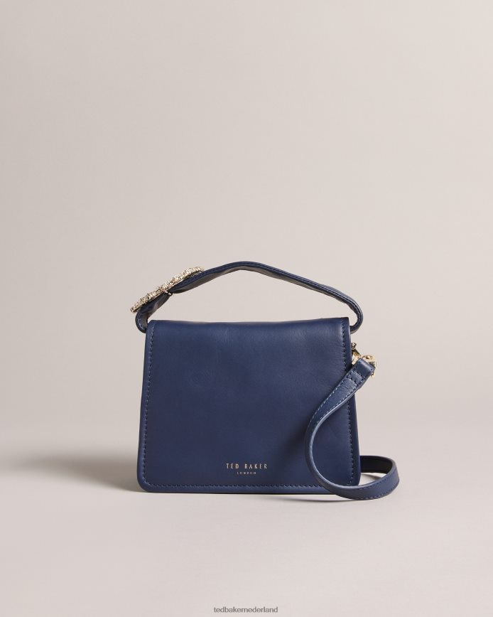 Ted Baker Emie crossbodytas met juweeldetail donkerblauw Tassen vrouwen 6R02N794