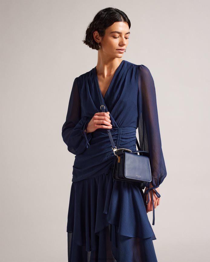 Ted Baker Emie crossbodytas met juweeldetail donkerblauw Tassen vrouwen 6R02N794