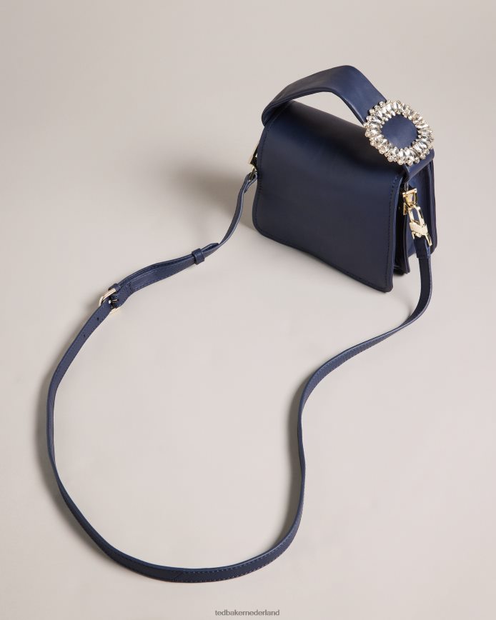Ted Baker Emie crossbodytas met juweeldetail donkerblauw Tassen vrouwen 6R02N794