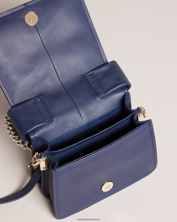 Ted Baker Emie crossbodytas met juweeldetail donkerblauw Tassen vrouwen 6R02N794