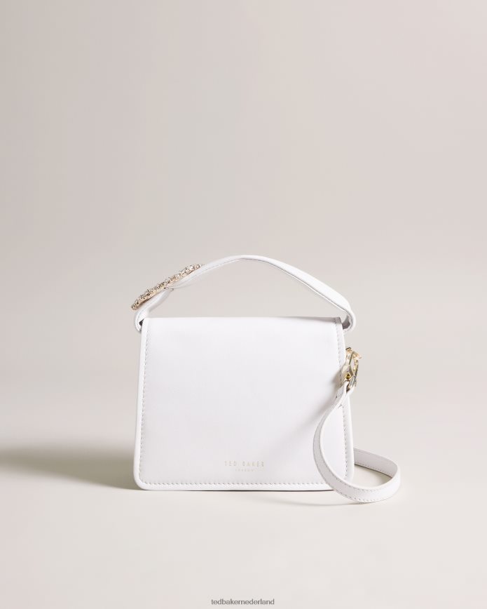 Ted Baker Emie crossbodytas met juweeldetail ecru Tassen vrouwen 6R02N759