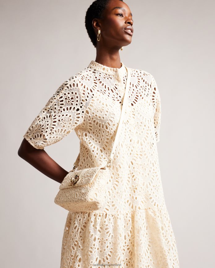 Ted Baker Floreti magnolia kanten crossbodytas ivoor Tassen vrouwen 6R02N800