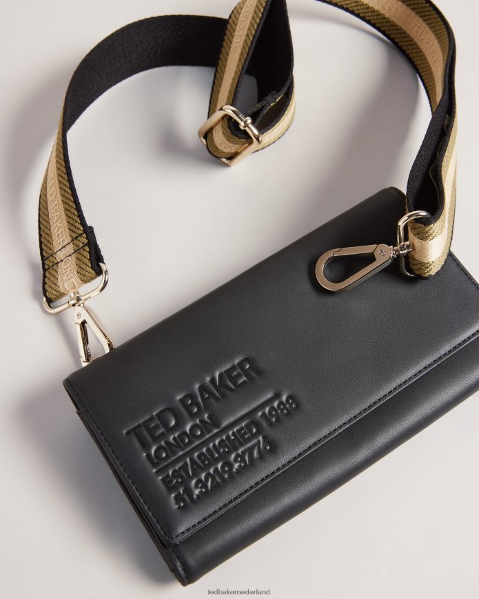 Ted Baker Kamelya crossbodytas met geweven details zwart Tassen vrouwen 6R02N1147
