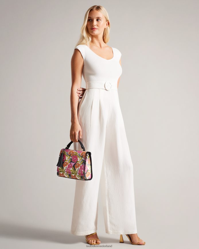 Ted Baker Maniya crossbodytas met magnoliaprint roze Tassen vrouwen 6R02N737